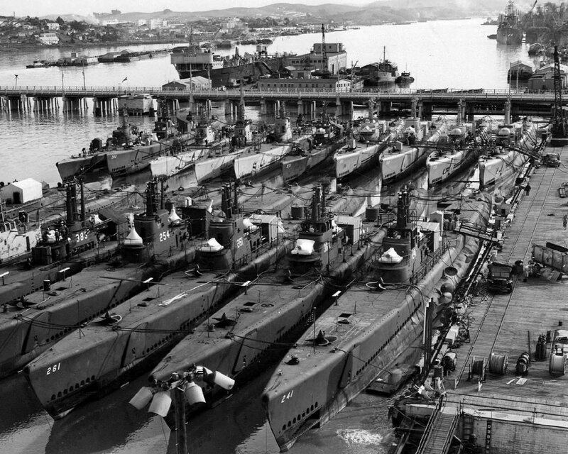 Submarines in Dry Dock — Black