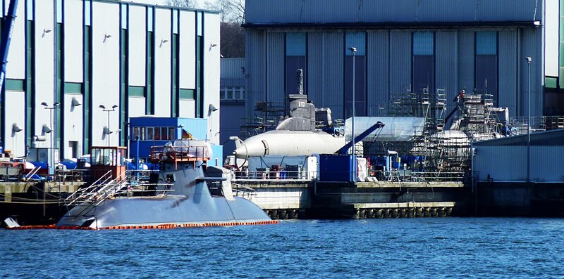 Submarines in Dry Dock — Blue