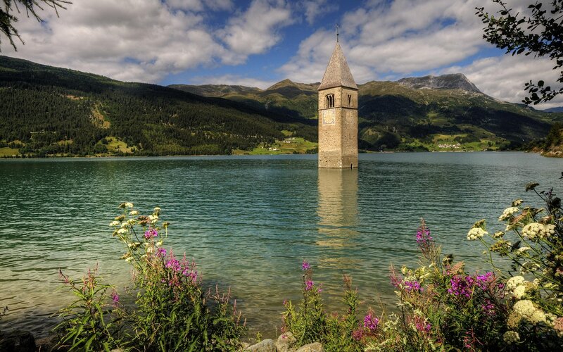 Submerged Church Tower