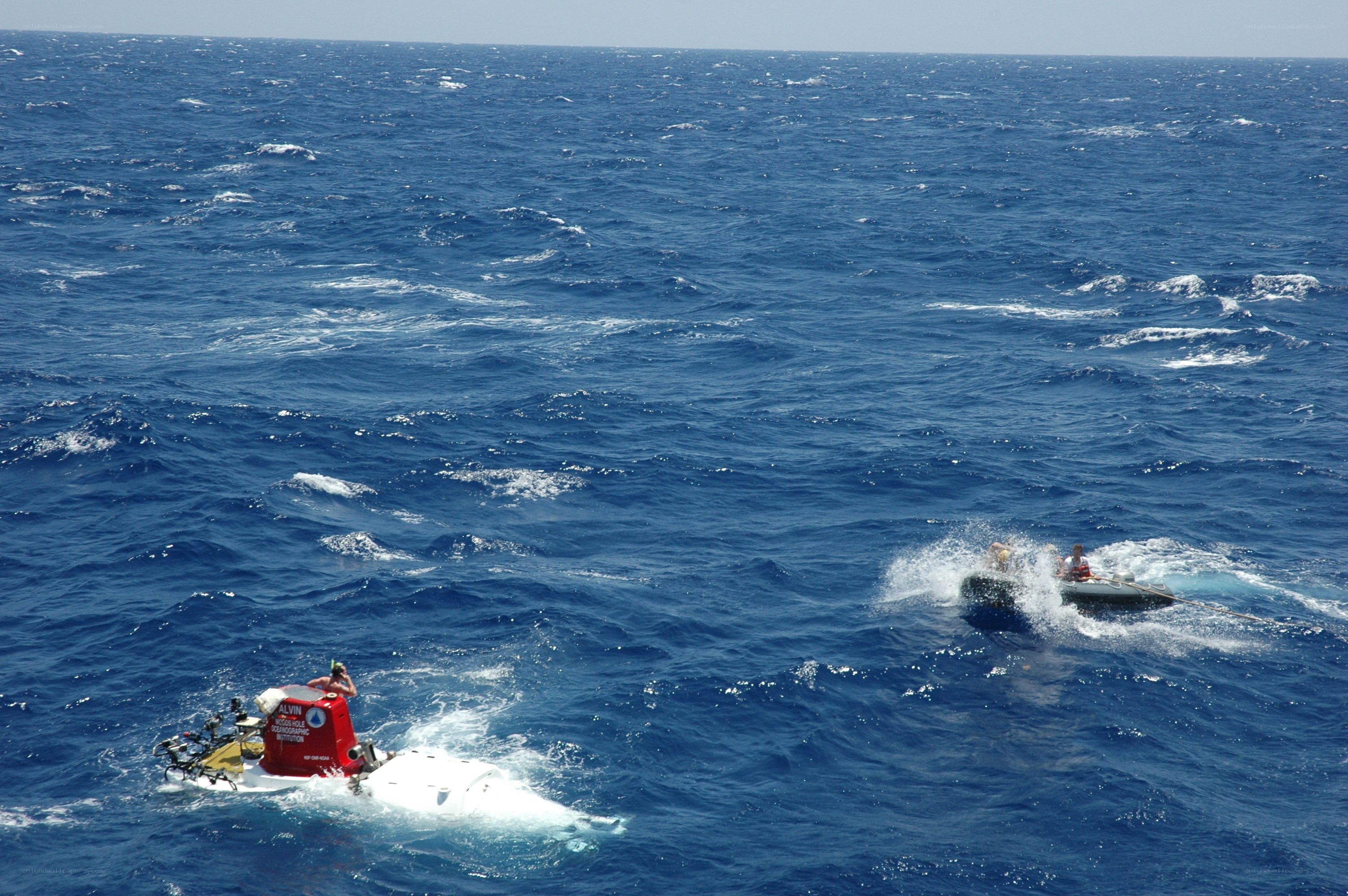 Submersible deployment at sea
