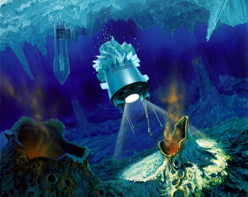 Submersible Exploring Ocean Floor