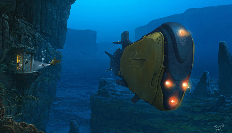 Submersible in Canyon