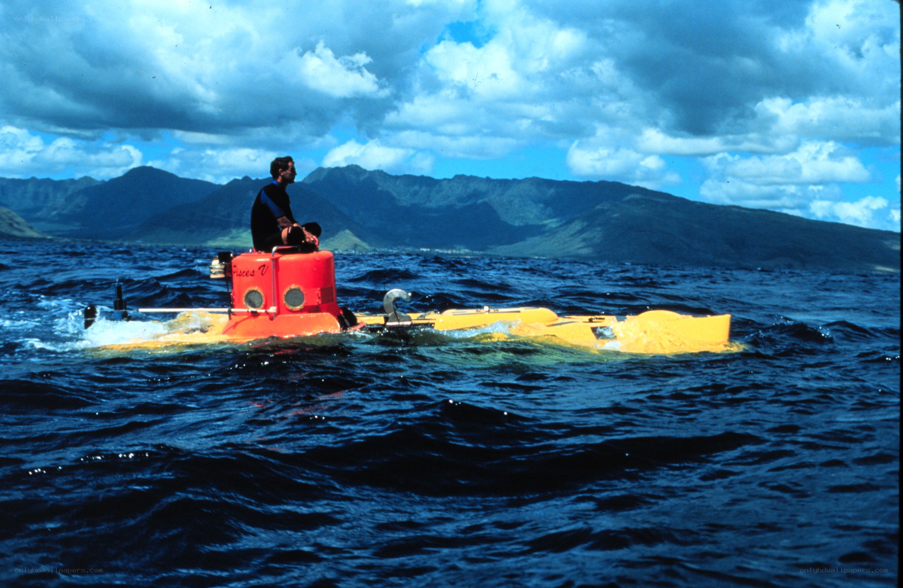 Submersible in ocean waters
