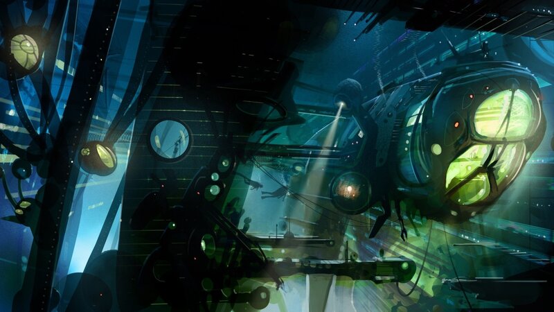 Submersible Vehicle in Water