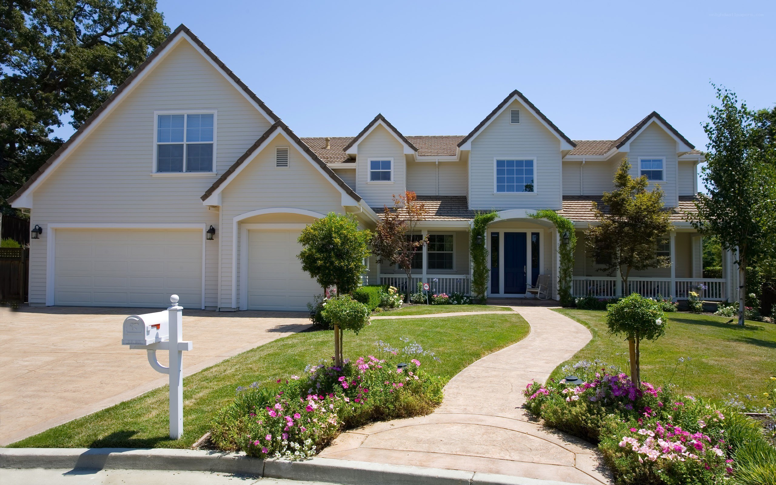 suburban house with front yard