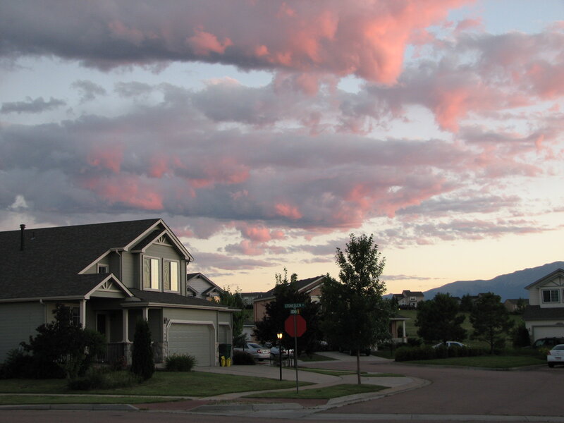 Suburban Houses at Dusk