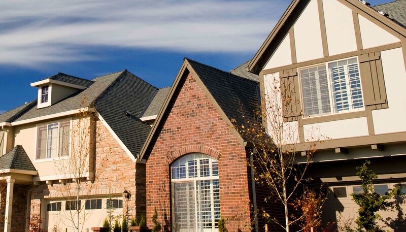 Suburban houses on a sunny day