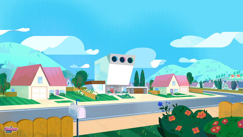 Suburban Neighborhood — Blue