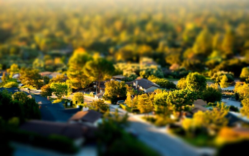 Suburban Neighborhood — Green, Serene