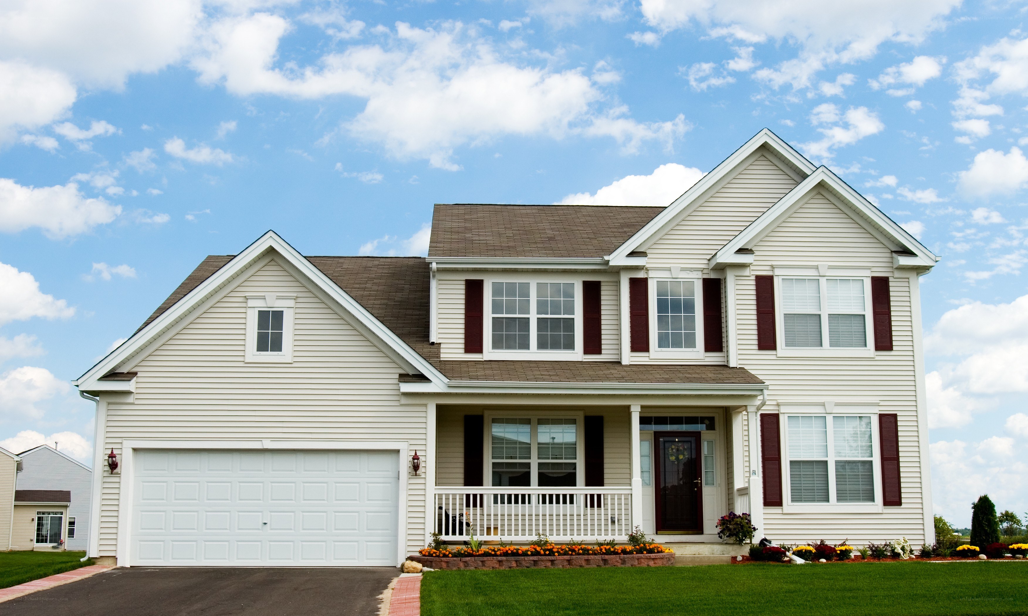 suburban two-story house