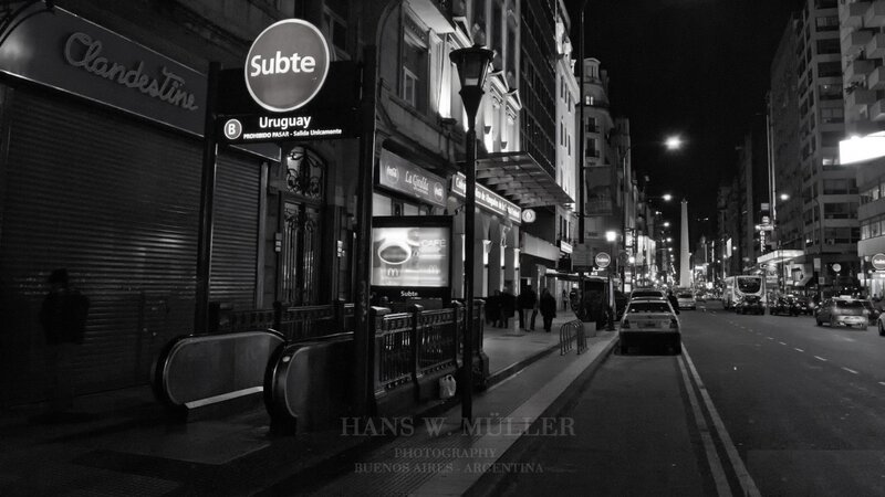 Subway Entrance at Night