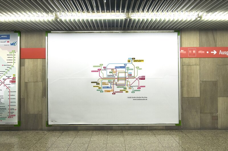 Subway map advertisement
