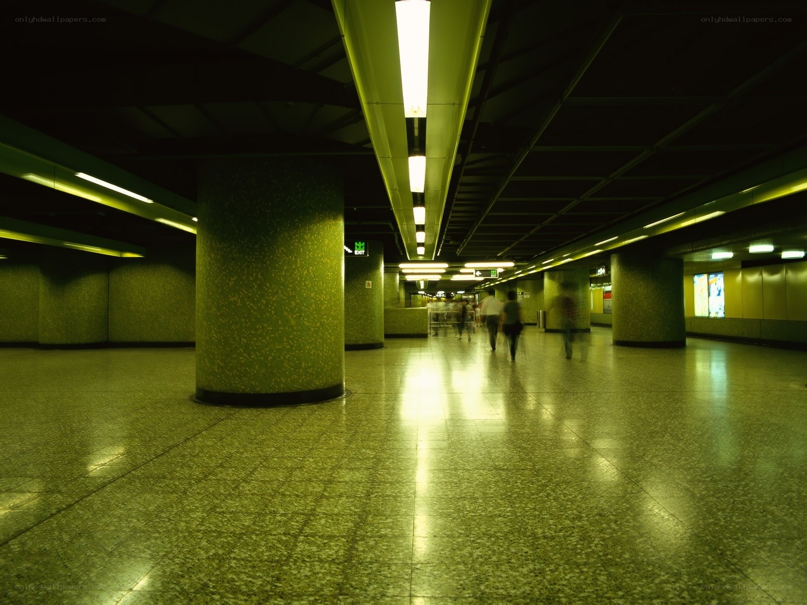 Subway station corridor