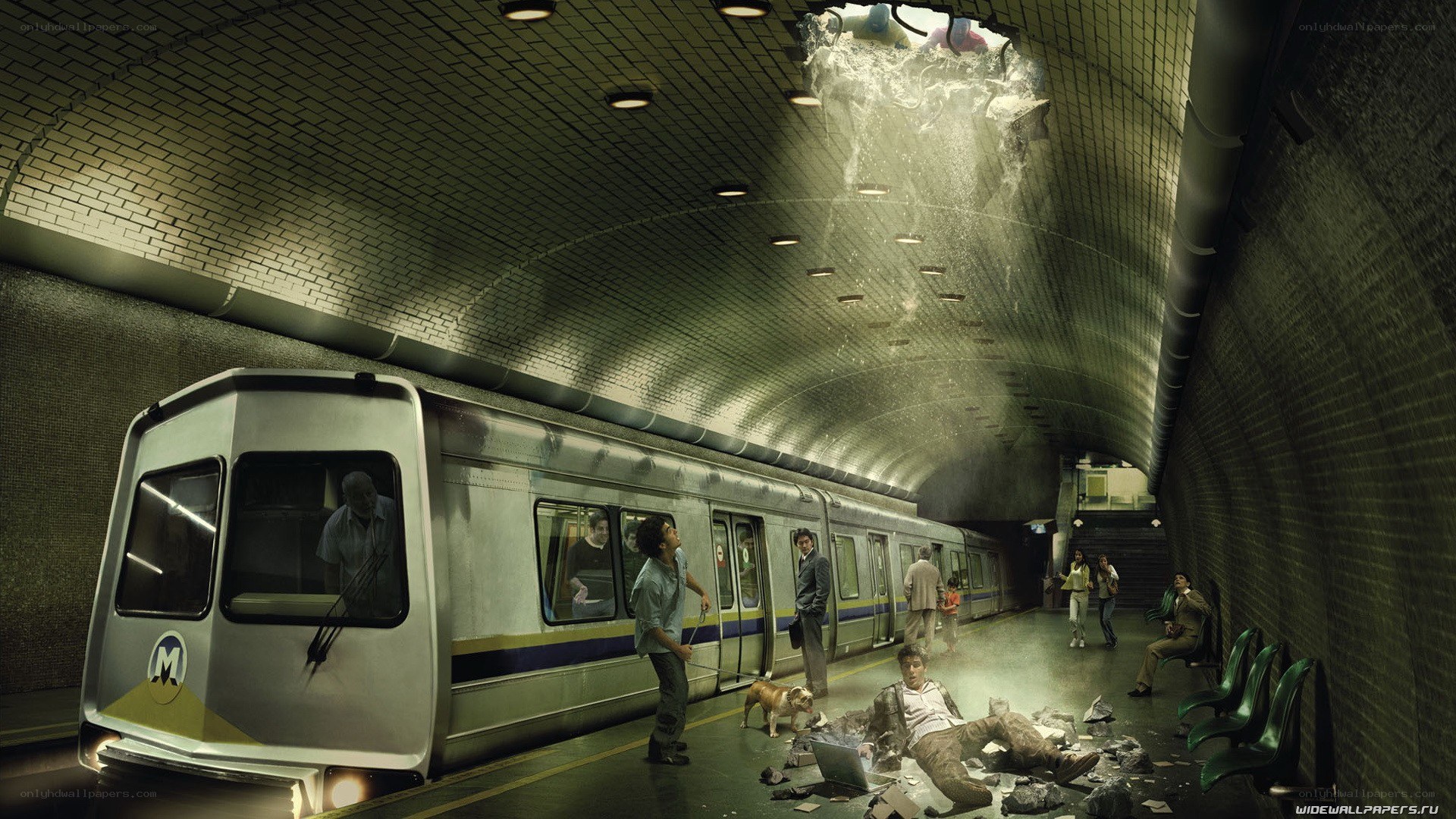 Subway station flood disaster