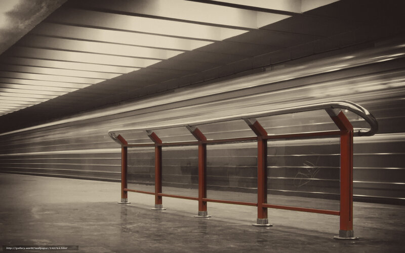 Subway station motion blur