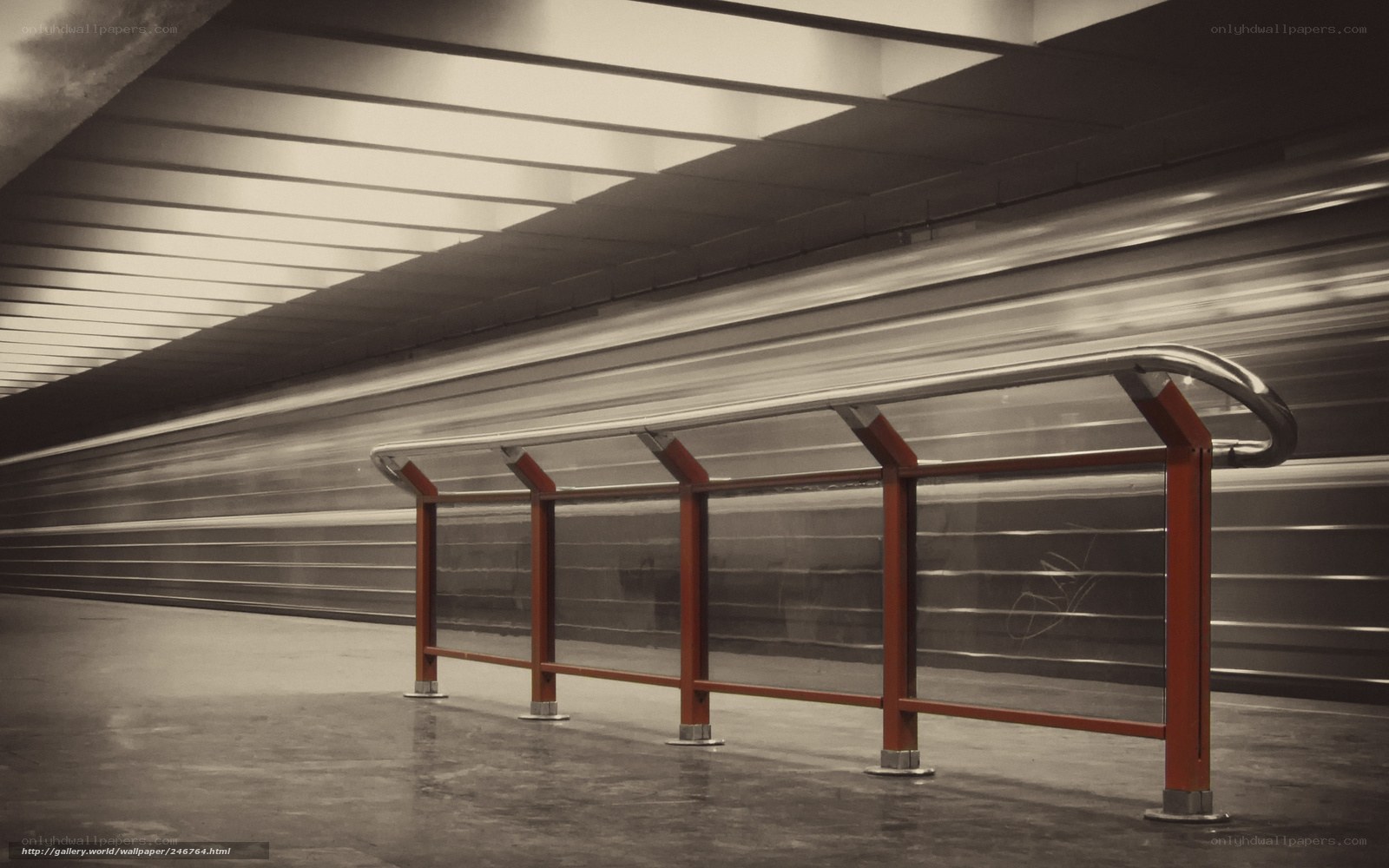Subway station motion blur
