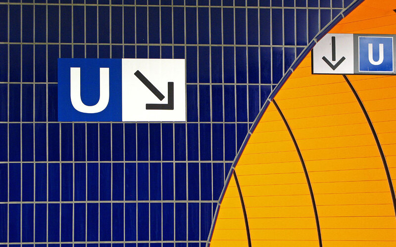 Subway station signage