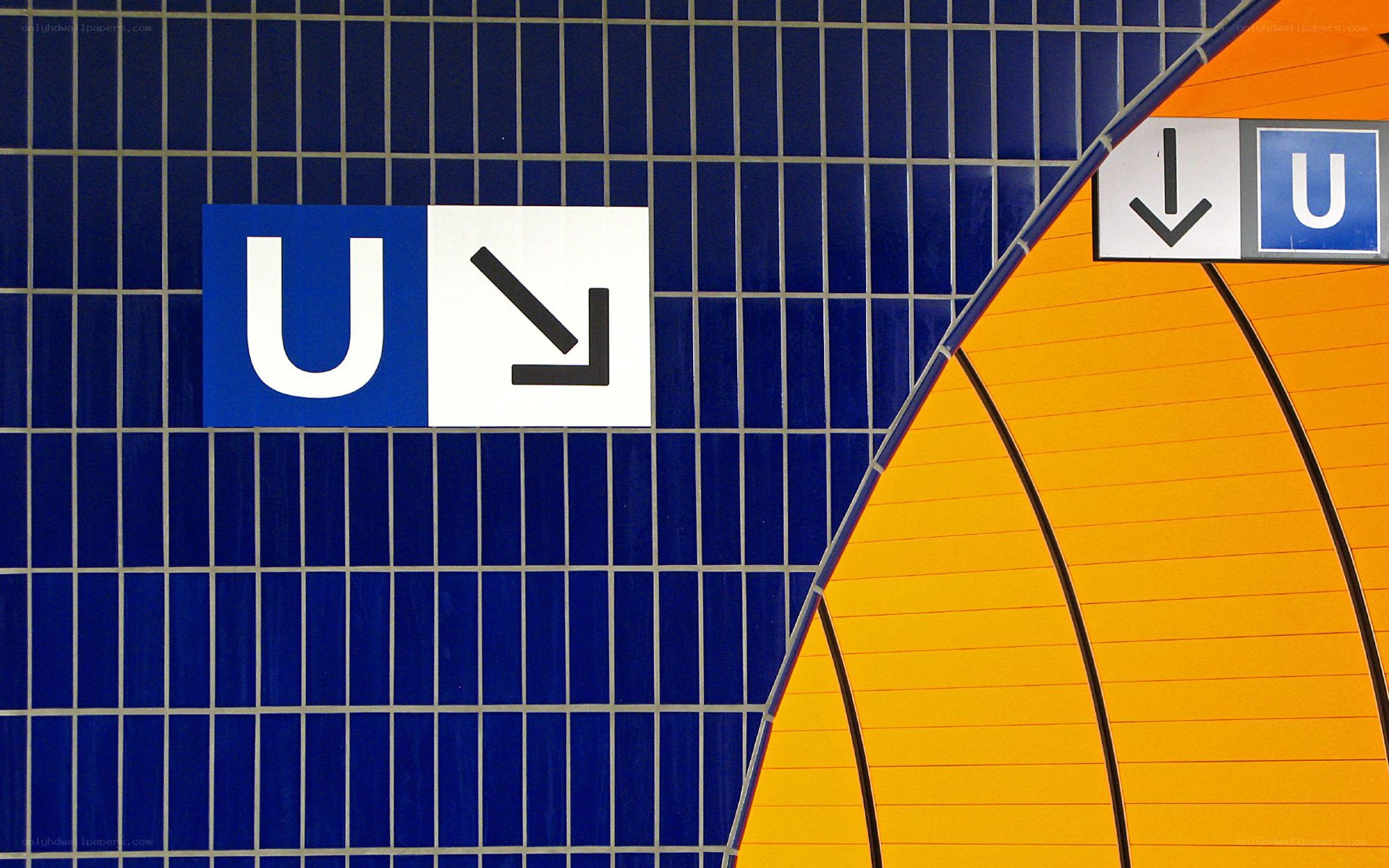 Subway station signage