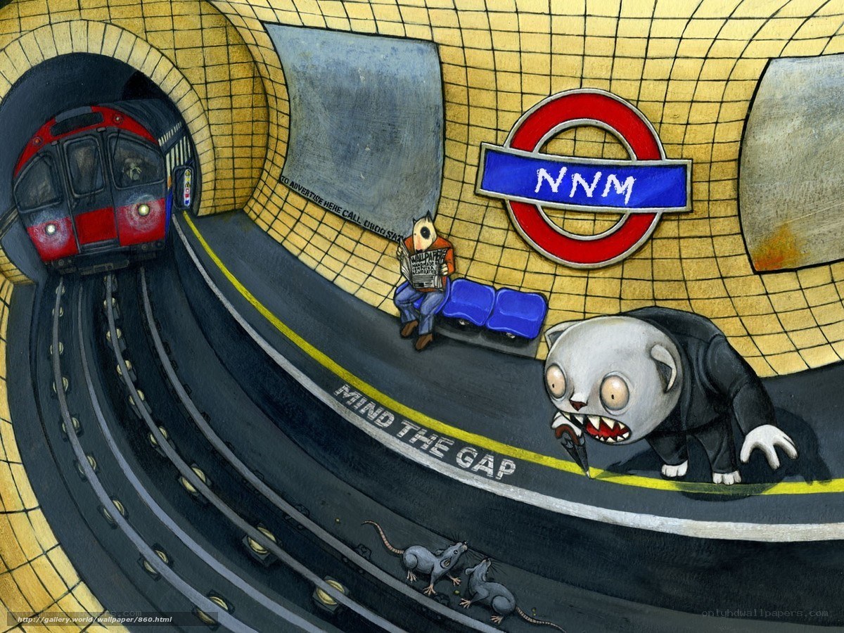 Subway station with monster