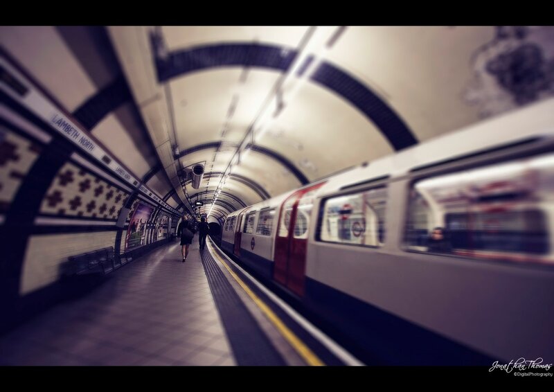 Subway train at Lambeth North