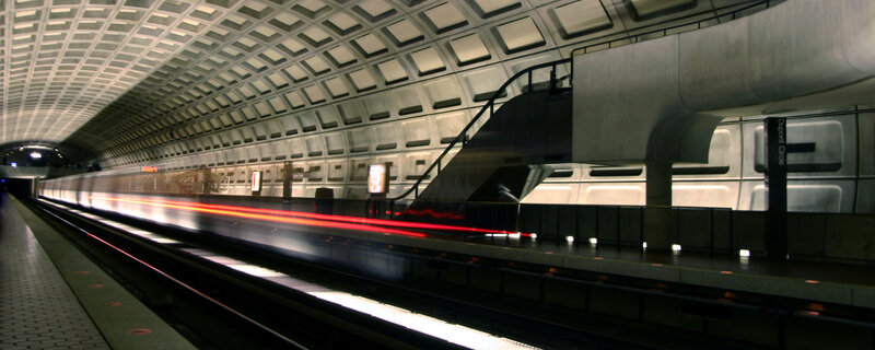 Subway Train in Motion — Gray, Dynamic