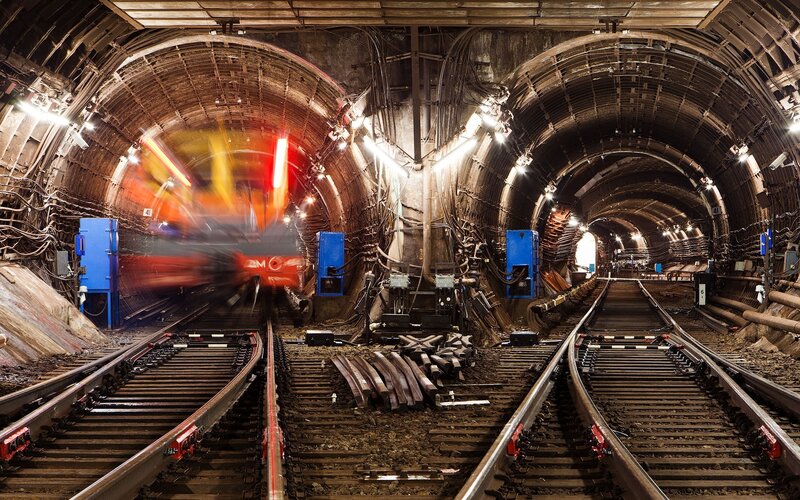 Subway tunnel construction site