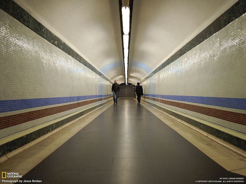 Subway tunnel corridor