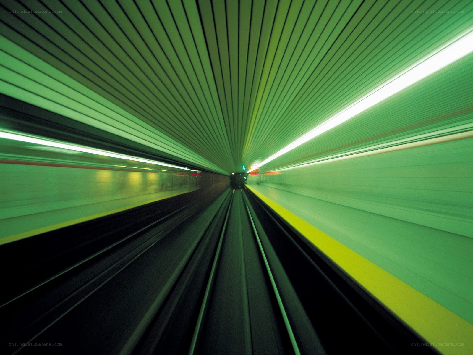 Subway tunnel motion blur