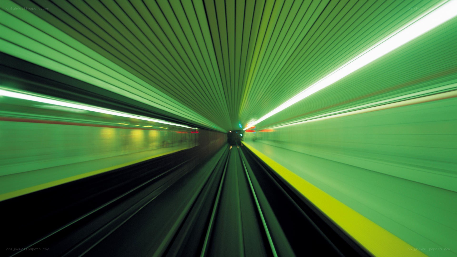Subway tunnel motion blur