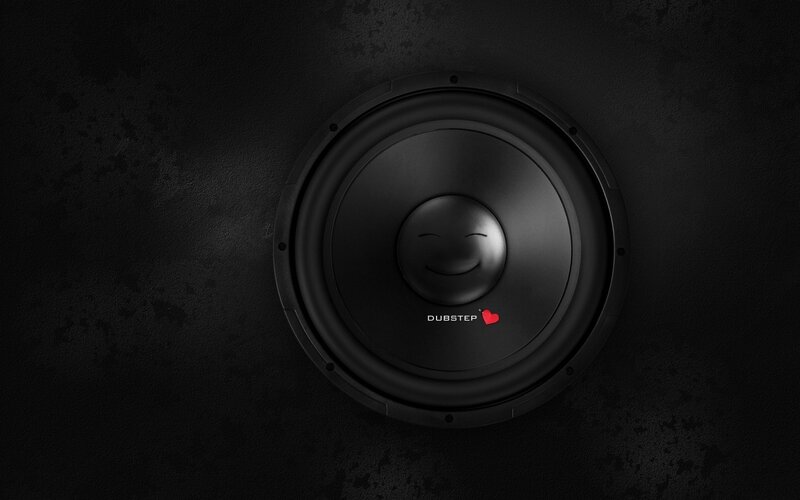 Subwoofer with Smiley Face — Black