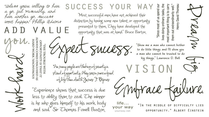 success quotes collage