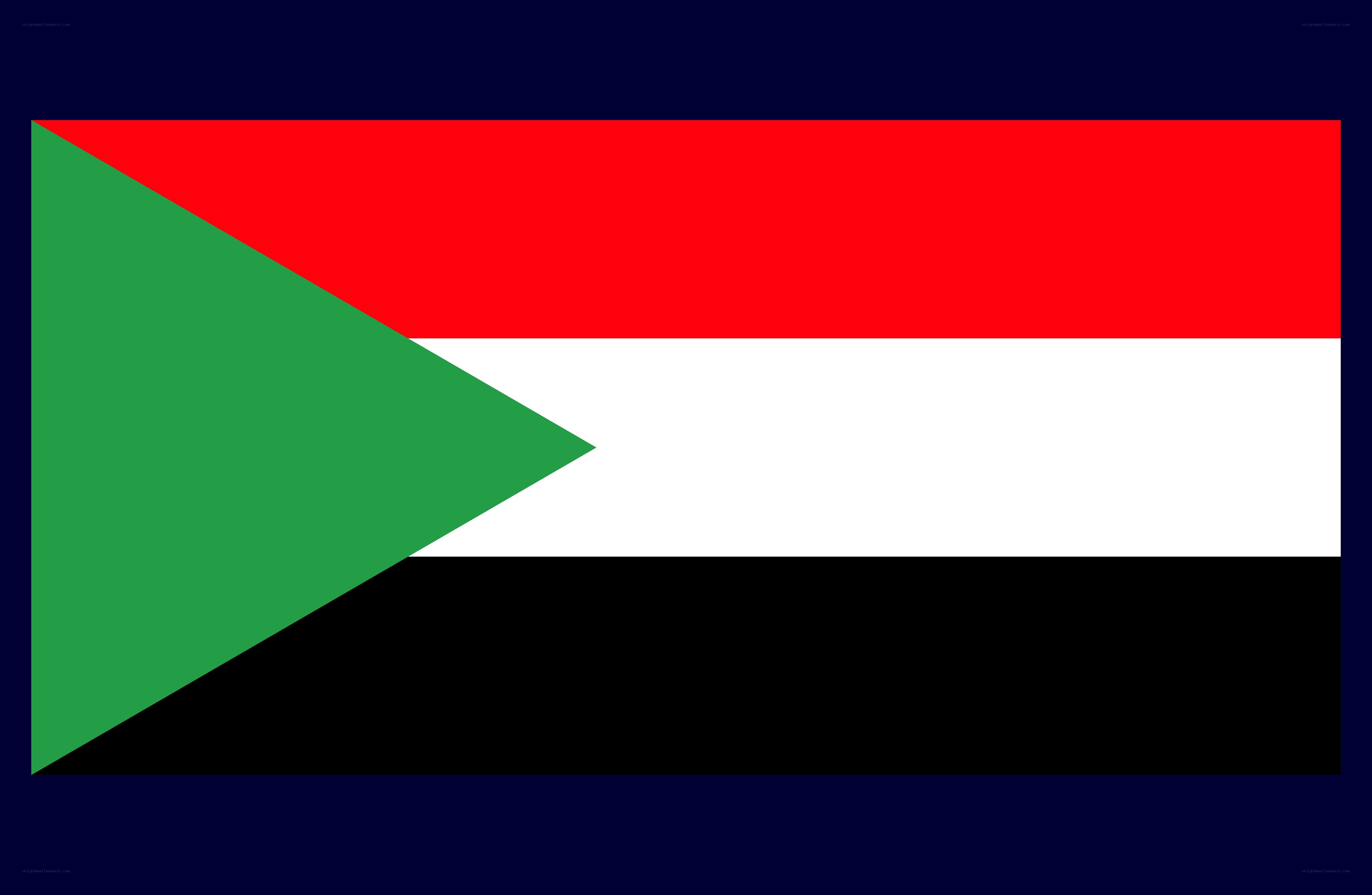 Sudanese flag with blue border