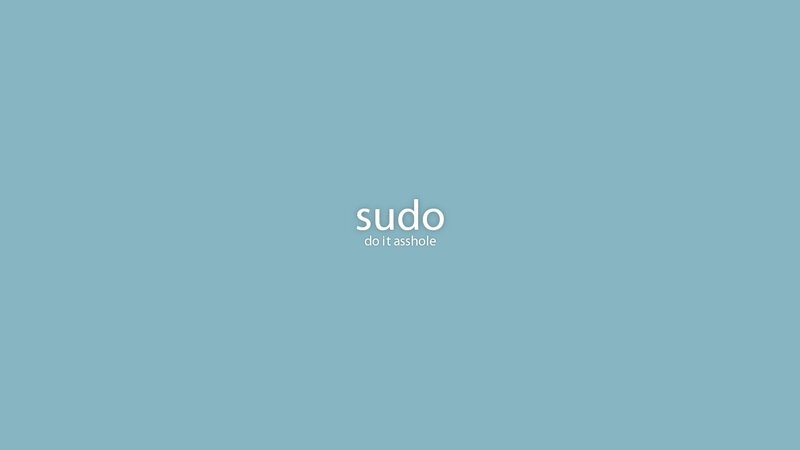 sudo do it asshole