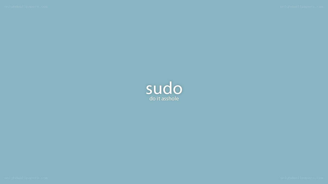 sudo do it asshole