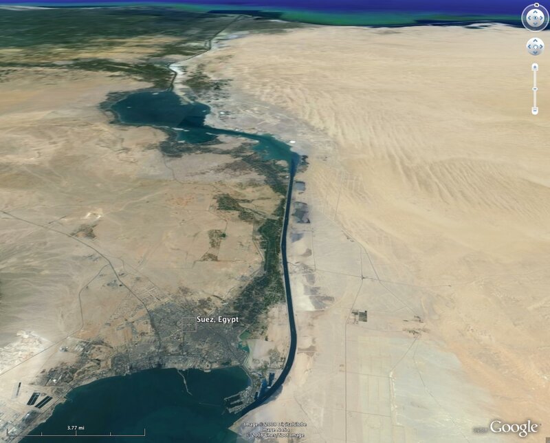 Suez Canal from Space — Brown