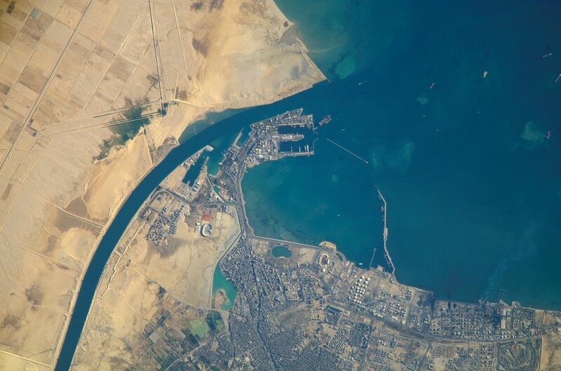 Suez Canal from space