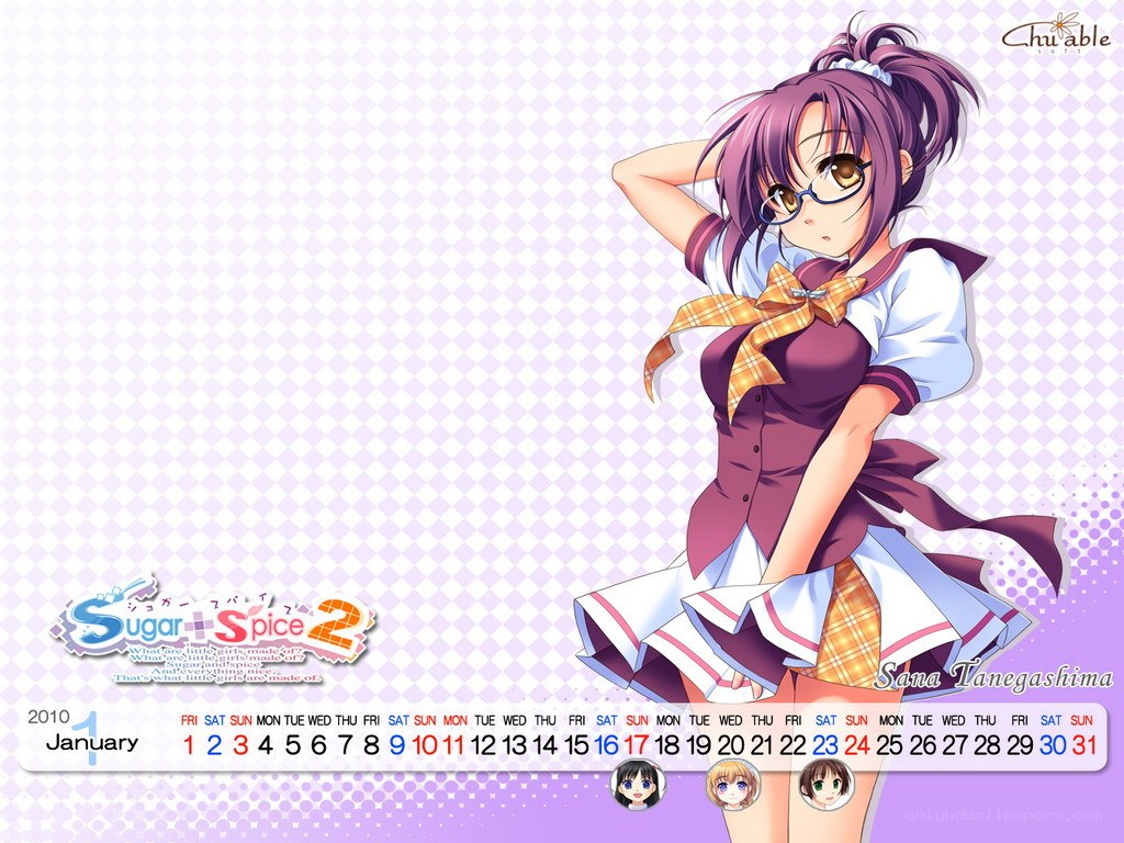 Sugar and Spice 2 calendar wallpaper