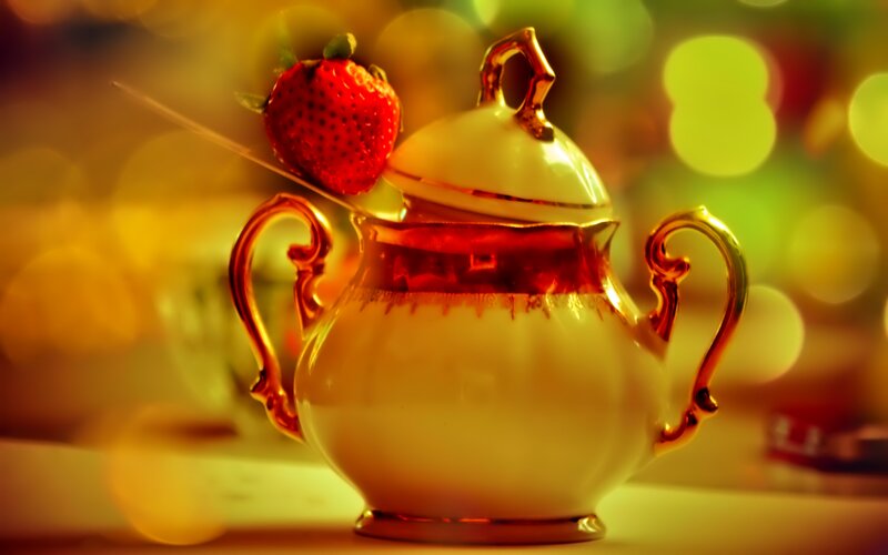 Sugar Bowl with Strawberry