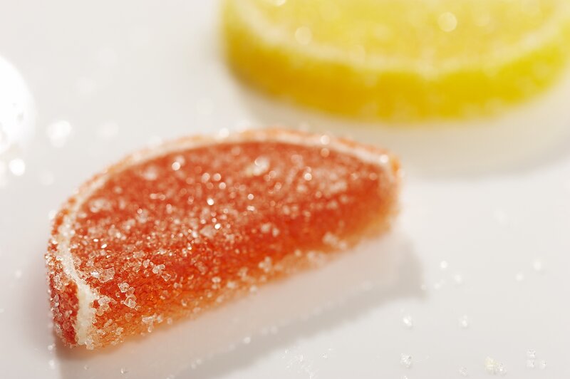 sugar-coated citrus candy
