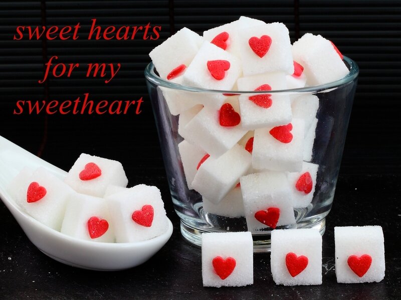 Sugar Cubes with Hearts