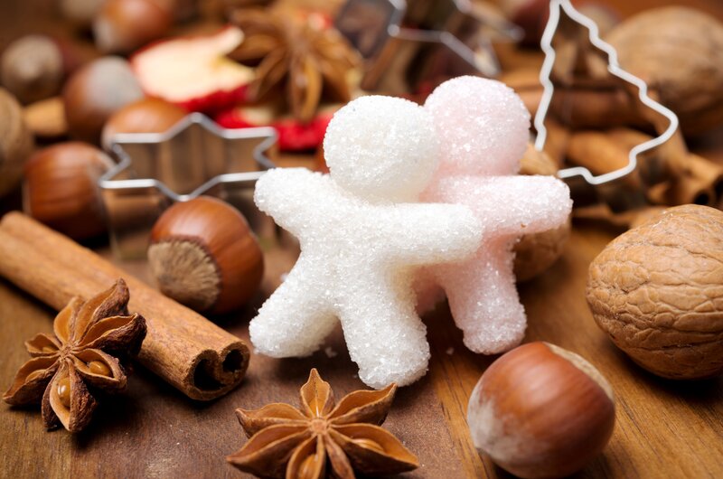 Sugar Figures on Wood