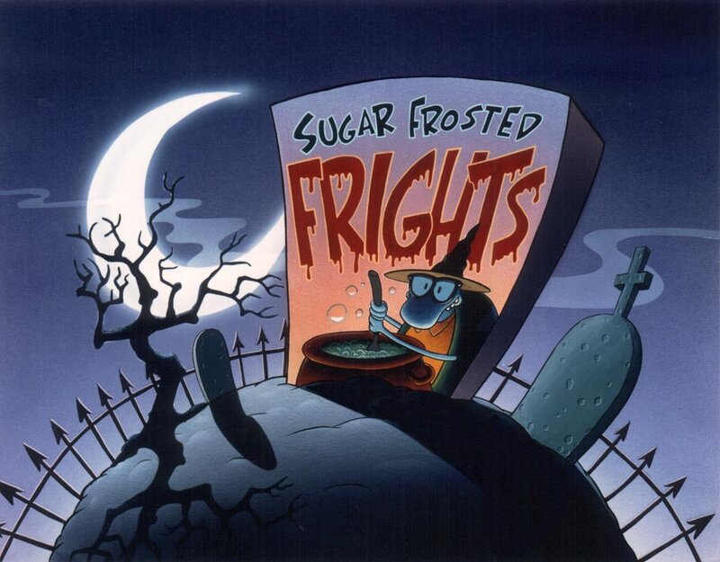 Sugar Frosted Frights cereal box