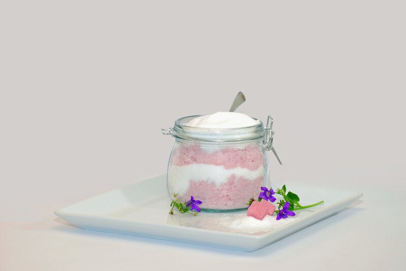 Sugar jar with flowers