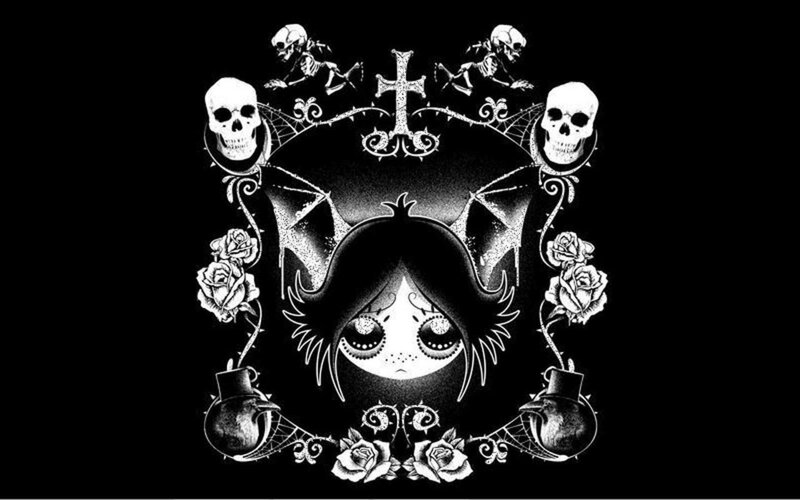 sugar skull girl with skulls and roses