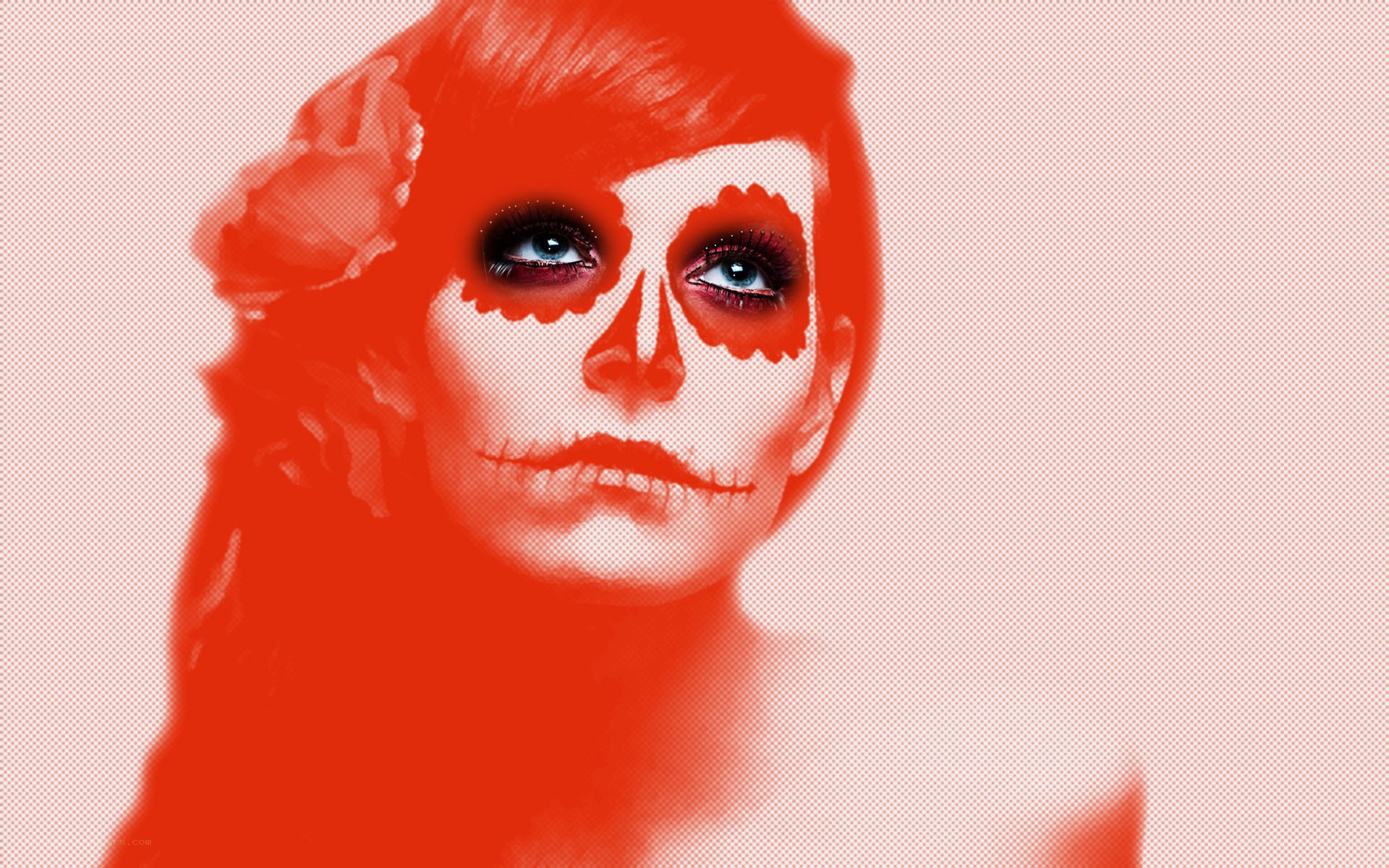 sugar skull makeup portrait