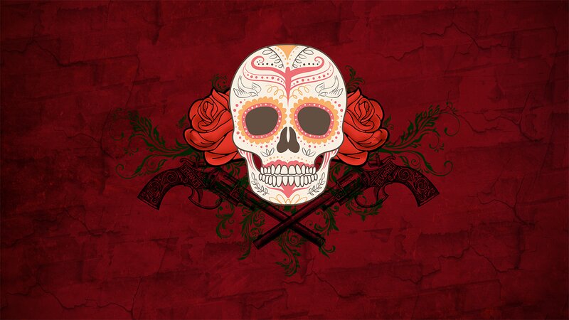 Sugar Skull with Roses