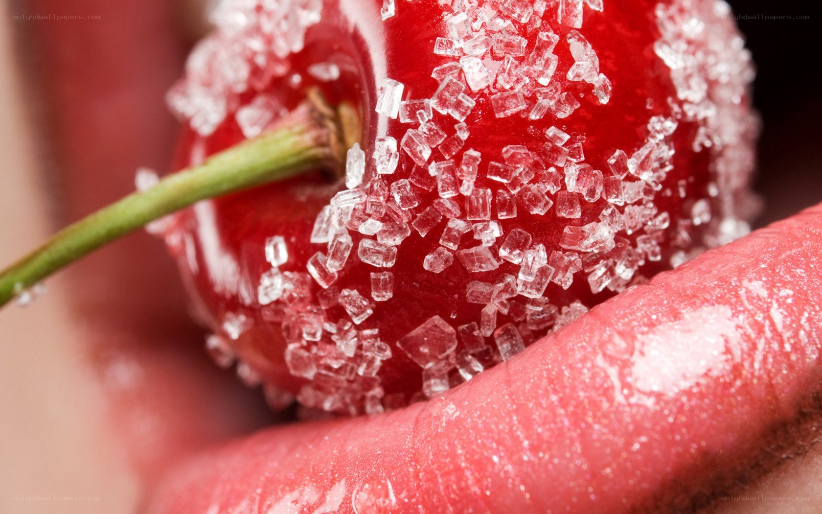 sugared cherry close-up
