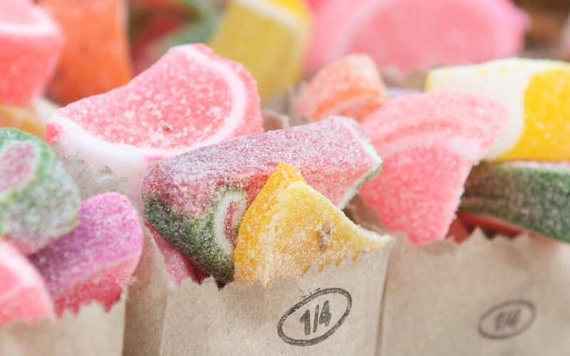 Sugared Fruit Candies — Pink