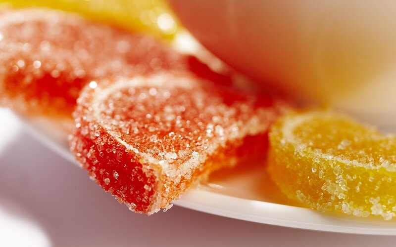 sugared fruit candies