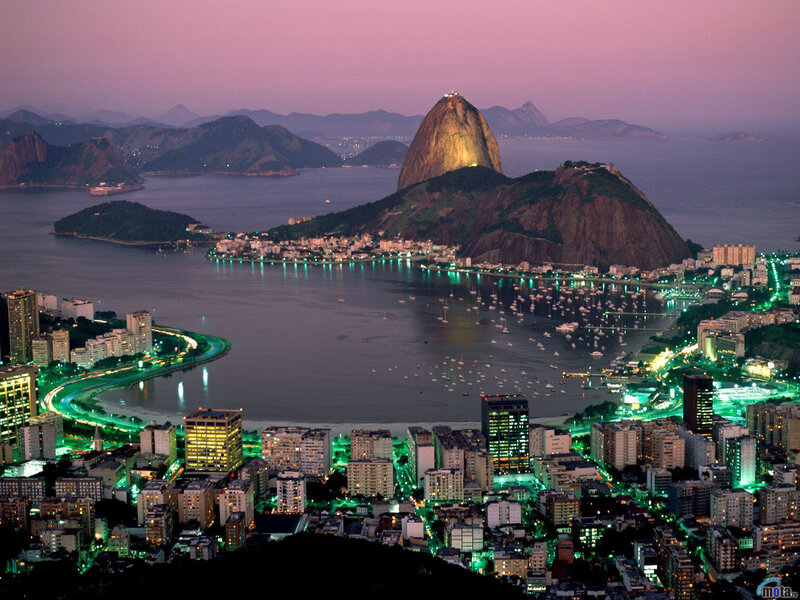 Sugarloaf Mountain at Dusk — Purple, Serene, Night, Photograph, Cityscape
